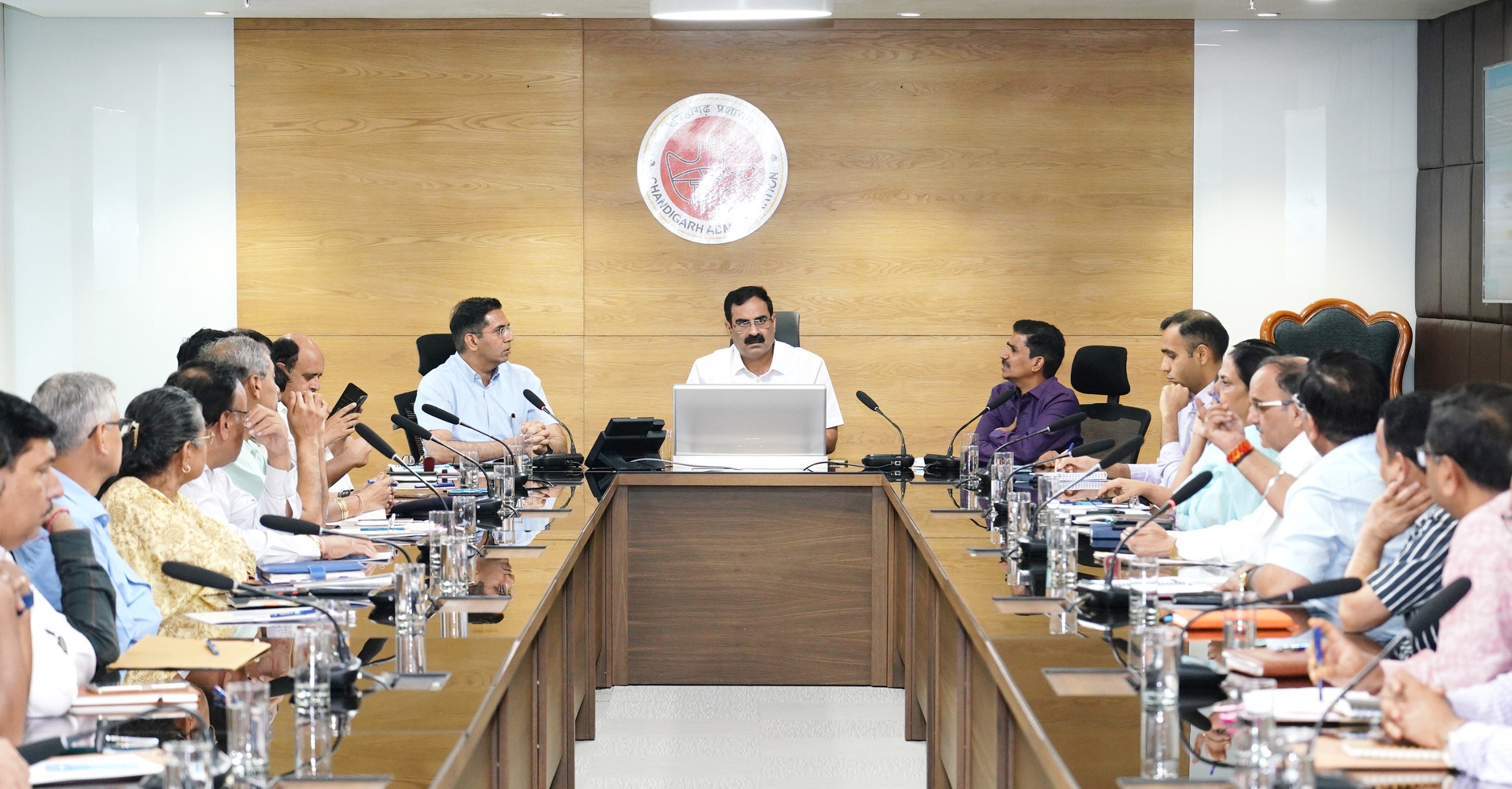 An inter-departmental meeting was held today under the chairmanship of Sh. Rajeev Verma.